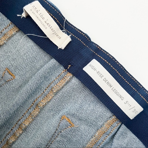 Pilcro Anthropologie High Rise Skinny Pull On Denim Legging Jeans - Picture 3 of 7